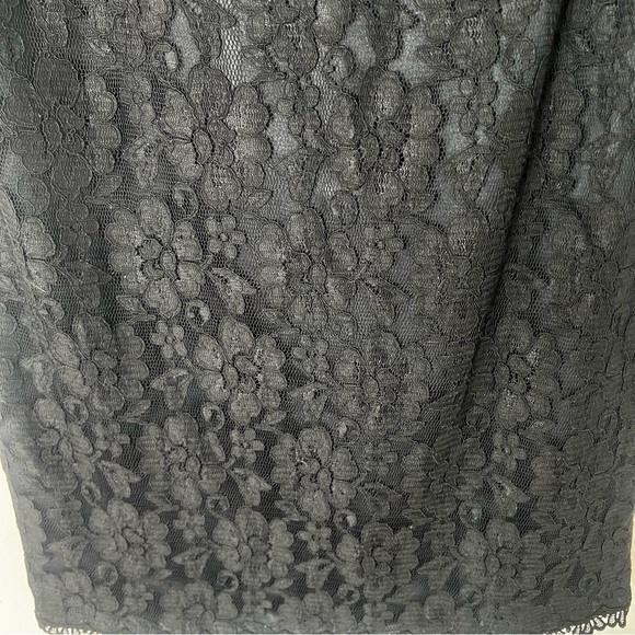 Vintage 80s 90s Lace Black Dress by Magali Collection - Picture 3 of 8